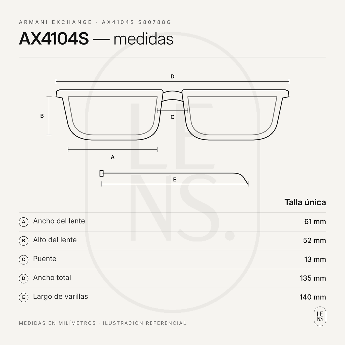 Armani Exchange AX4104S – Gafas de Sol para Hombre · Negro / Gris Degradé