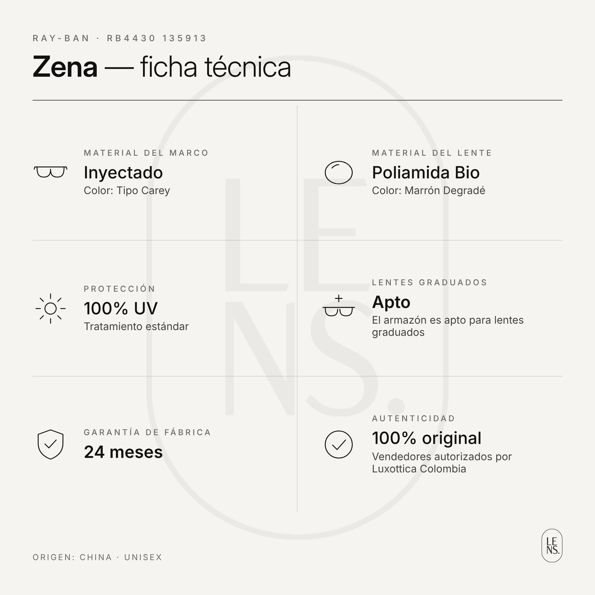 Ray-Ban Zena – Gafas de Sol Marrón Degradé