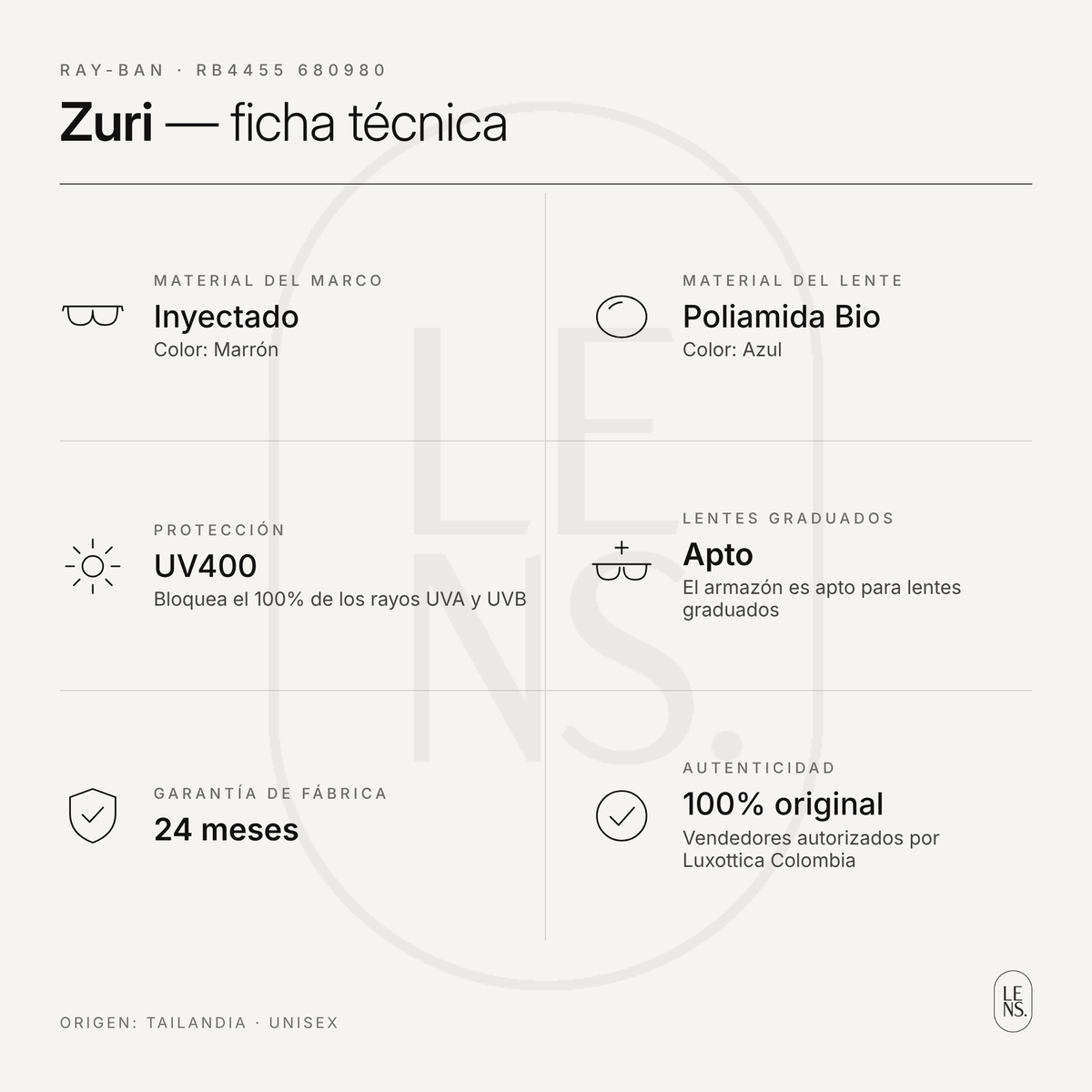Ray-Ban Zuri – Gafas de Sol Azul